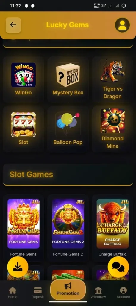 Lucky gems game